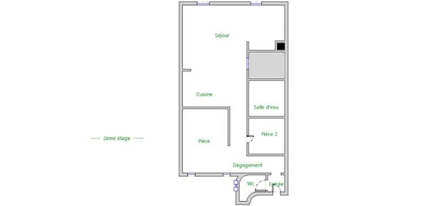 Appartement Paris 3 pièce(s) 62.55 m2, Paris 75003