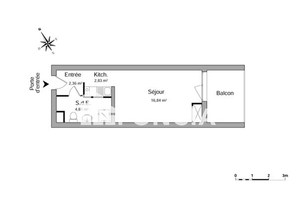 Location Studio 26.84 m² - 26 AVENUE MARECHAL KOENIG Perpignan 66000