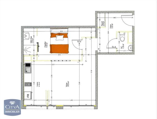 Appartement à louer 2 pièces 41.73m² Le Coudray-Montceaux (91830)