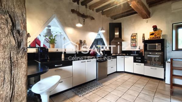 LONGÈRE DE CHARME 1840 – 204 m² – DPE C – TERRAIN 1 125 m² – COUDRES (27220)