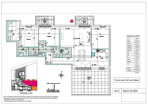 BLONVILLE-SUR-MER – appartement neuf 4 pièces 109 m² avec balcons, terrasse et vues