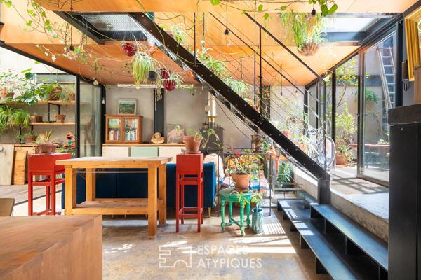 Loft avec jardin d’hiver et patio