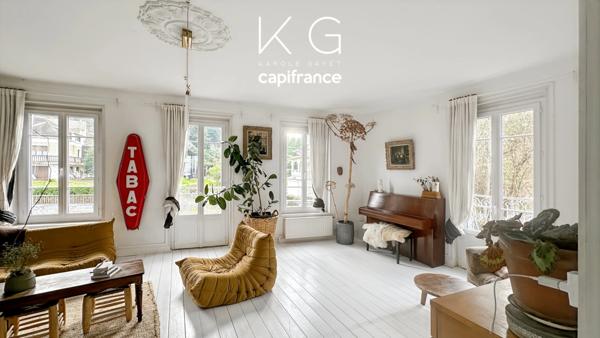 Proche Honfleur maison de maître à vendre 232 m², 5 chambres, jardin clos et arboré de 1 539 m²