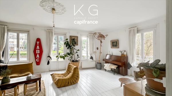 Proche Honfleur maison de maître à vendre 232 m², 5 chambres, jardin clos et arboré de 1 539 m²