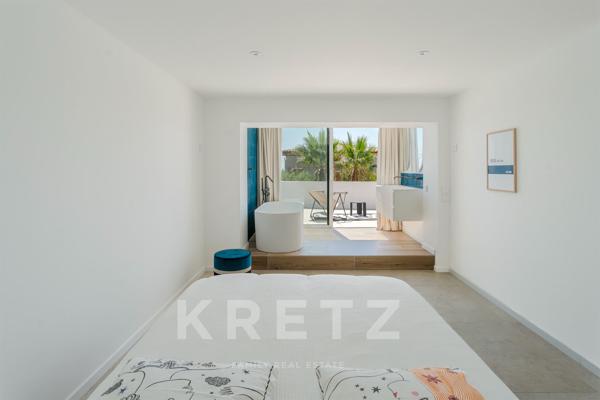 Villa californienne rénovée plages et port à pied