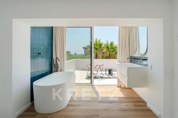 Villa californienne rénovée plages et port à pied