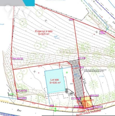 Parcelle de terrain à bâtir viabilisée de 925m² vue Mont Blanc, libre constructeur.