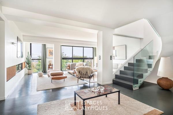 Maison d’architecte aux accents californiens, vue spectaculaire sur Paris