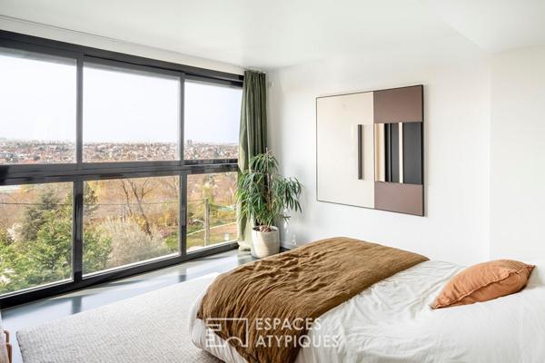 Maison d’architecte aux accents californiens, vue spectaculaire sur Paris