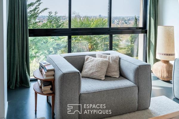 Maison d’architecte aux accents californiens, vue spectaculaire sur Paris