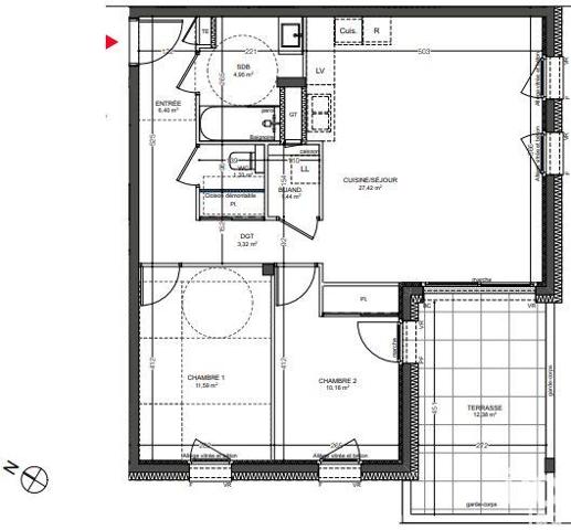 Appartement à vendre 3 pièces 66 m² La Tronche