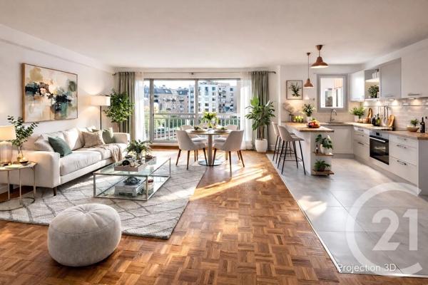 Appartement F2 à vendre  2 pièces - 53,28 m 2   PARIS  - 75015