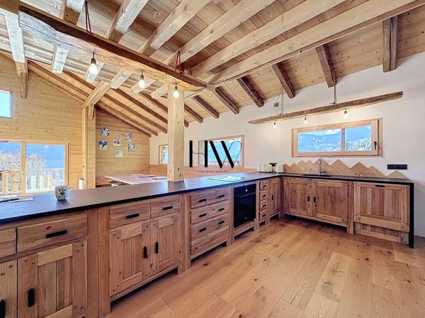 Chalet d’exception à proximité de Megève – Vue panoramique sur les Aravis et Crest-Voland