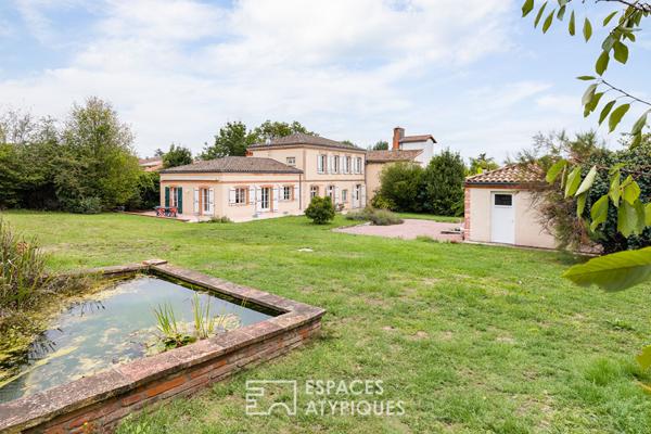 Maison de maître rénovée du XIXème siècles avec piscine à Gratentour