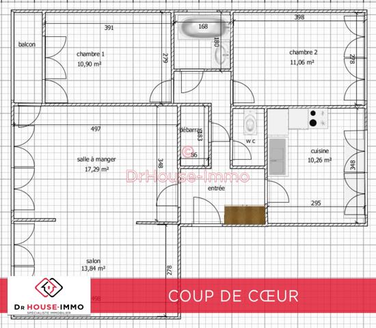 Appartement à vendre 4 pièces de 76 m²