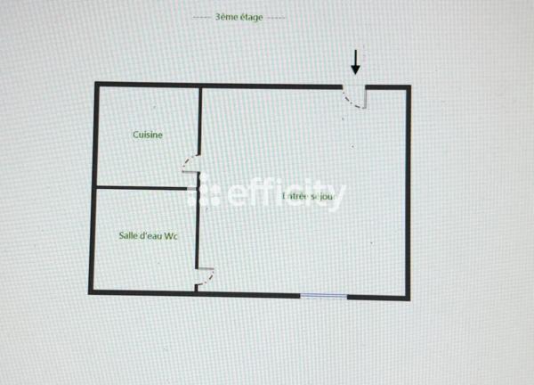 Appartement 1 pièce - 15 m² Exclusivité efficity