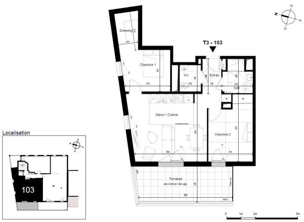 Appartement Nantes 3 pièces de 64.42 m2