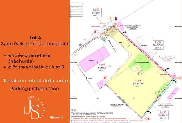 Terrain 811m² au calme, proche commodités
