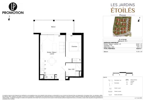 VEFA - Appartement de Type 2 de 40.64m2 en à Pessac