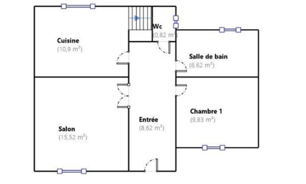 Parcelle de 320 m² : MAISON de 103 m² + 67 m² sous-sol + 16 m² dépendance