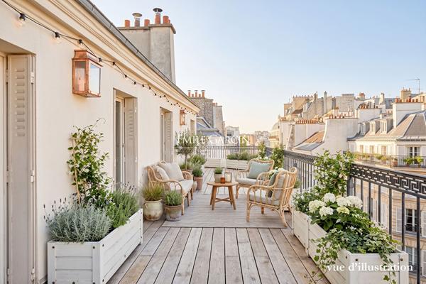 A vendre - appartement d'exception - 152 m² - Terrasse 50 m² - Paris 75007 - Bac - Grenelle