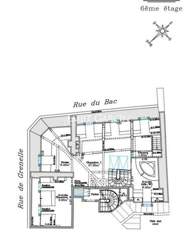 A vendre - appartement d'exception - 152 m² - Terrasse 50 m² - Paris 75007 - Bac - Grenelle