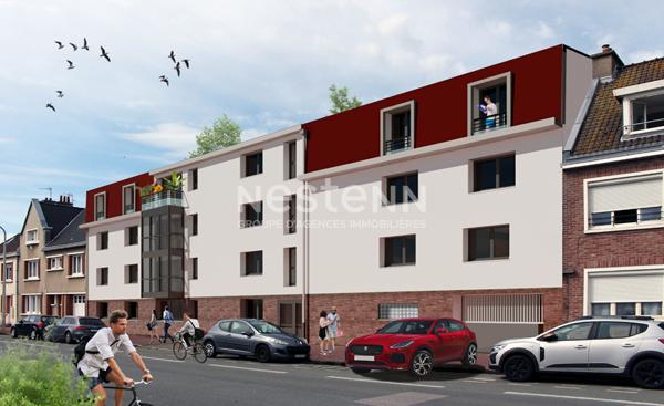 Programme neuf Appartements CALAIS-NORD avec place de parking du RDC au R+3 avec ascenseur Calais T3 de 68.59 m2 Possibilité Défiscalisation JEANBRUN