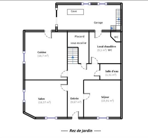 SAINT-NAZAIRE Centre/Plage — Maison Familiale - 155 m² ou Colocation 5-6 Chambres - Garage - Atelier — Jardin Clos