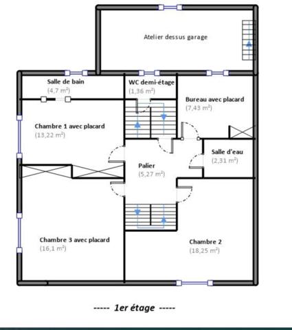 SAINT-NAZAIRE Centre/Plage — Maison Familiale - 155 m² ou Colocation 5-6 Chambres - Garage - Atelier — Jardin Clos