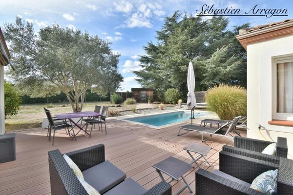 PUJOLS (47)-188 m² de confort et d’espace, 4 chambres, piscine et triple garage