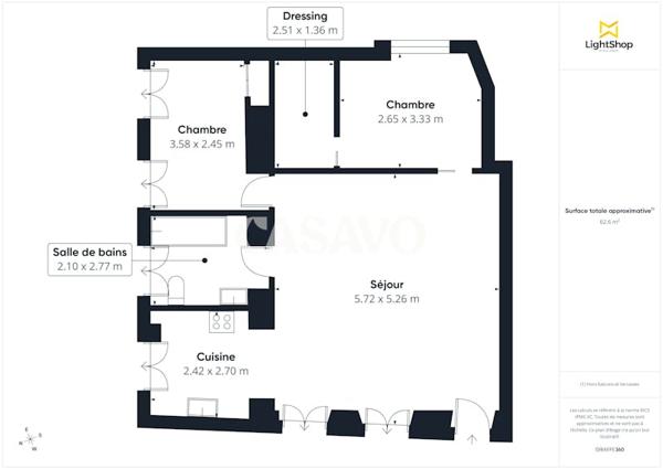 Vente Appartement 4 pièces de 65m² - 75010 Paris