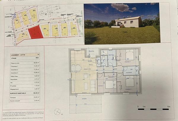 A VENDRE Poggio Mezzana Maison neuve t4+ terrain  856m²
