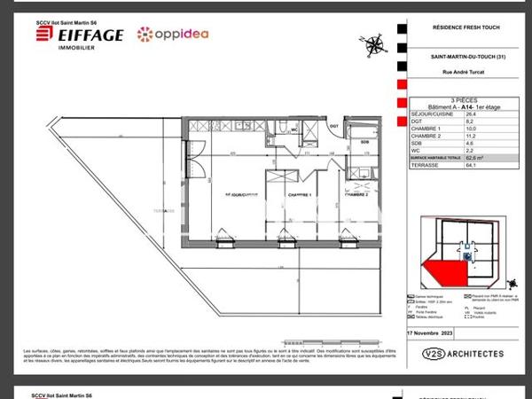 Location Appartement 3 pièces 62.6 m² - Toulouse 31300