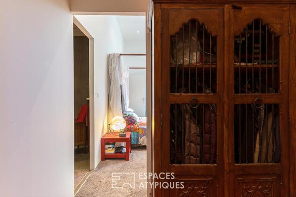 Loft atypique avec jardin paysager, atelier d’artiste de plain-pied accessible PMR