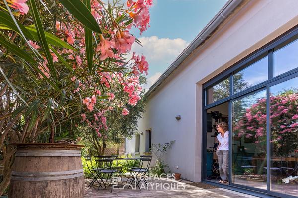 Loft atypique avec jardin paysager, atelier d’artiste de plain-pied accessible PMR