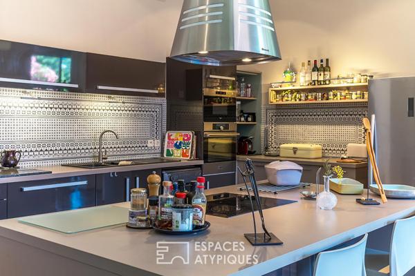 Loft atypique avec jardin paysager, atelier d’artiste de plain-pied accessible PMR