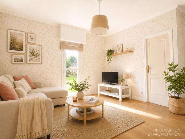 Hauteurs de Honfleur - Maison de plain pied en résidence - 53.80 m2 - 1 chambre - Terrasse - Jardin 100 m2 - parking privé et cave