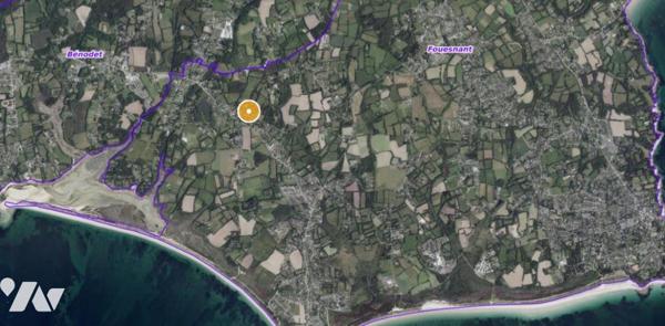 Terrain 1000m² Fouesnant 