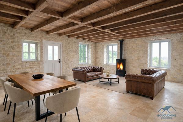 Charmante maison individuelle en pierre avec grand terrain !