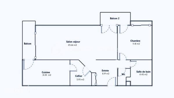Appartement de 61,03 m²