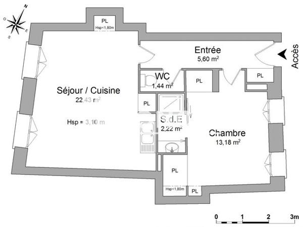 Location Appartement 2 pièces 44.87 m² - 38 RUE DE LA MASSE Avignon 84000