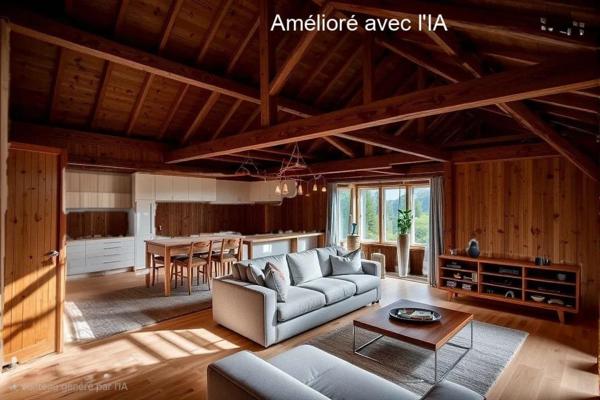 Maison mitoyenne à rénover  4 pièces 78 m2 + chalet 42 m2 avec 482 m2 de terrain.