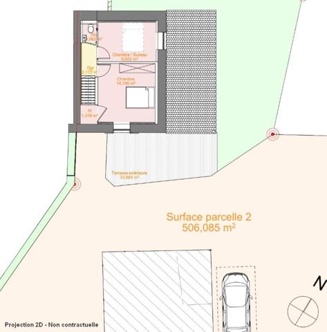 Maison mitoyenne à rénover  4 pièces 78 m2 + chalet 42 m2 avec 482 m2 de terrain.