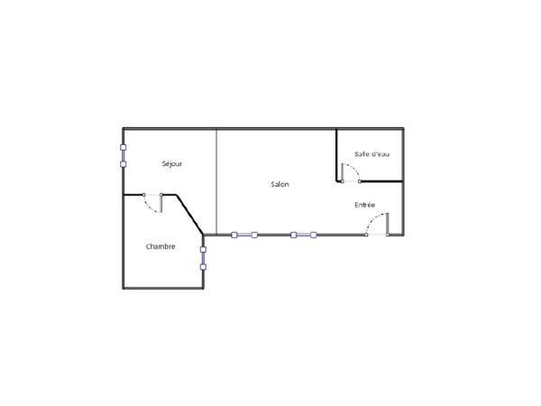 Appartement 2 pièce(s) 1 chambre(s) 40.53 m²