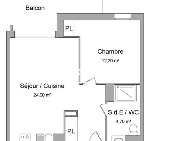 Location Appartement 2 pièces 41 m² - 39 CHEMIN ST ETIENNE Bayonne 64100
