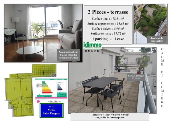 Appartement Terrasse Paris (75020)