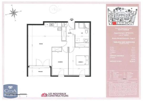 Appartement à louer 3 pièces 61.74m² Cogolin (83310)