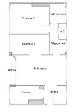 APPARTEMENT DE 3 PIECES EN ETAGE AVEC BALCON SUR JARDIN
