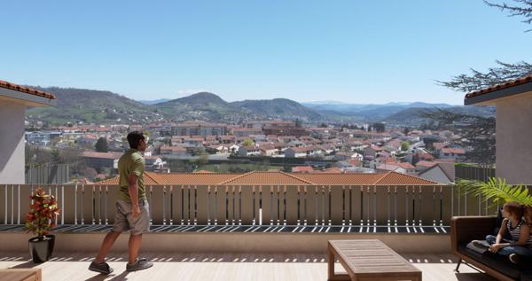 Vente Appartement45,47 m² - 2 Pièces - CHADRAC (43770)