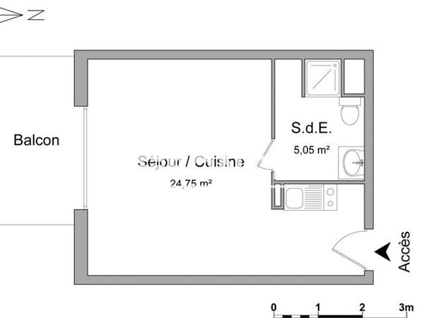 Location Studio 29.8 m² - 22 RUE DU MOULIN DE SOLINE Basse Goulaine 44115